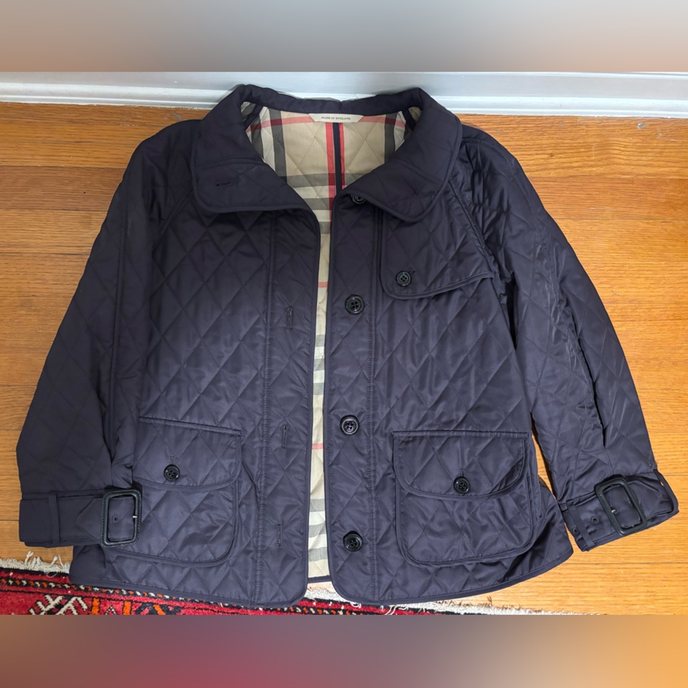Burberry Navy Quilted Jacket